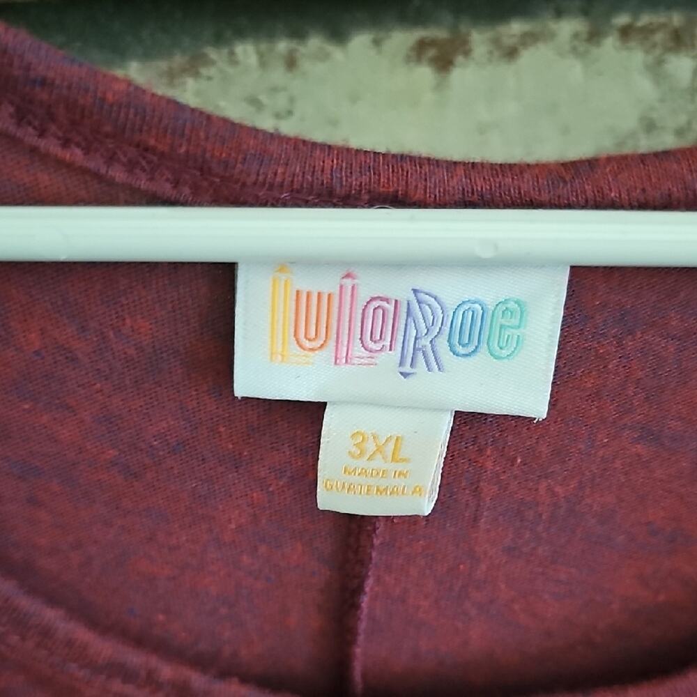 LuLaRoe Burgundy Carly 3XL - Picture 2 of 4